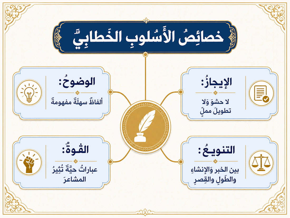 مشجّر مصوّر: خصائص الأسلوب الخطابي