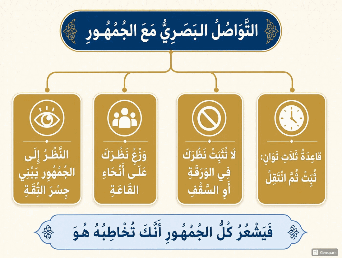 مشجّر مصوّر: التواصل البصري مع الجمهور